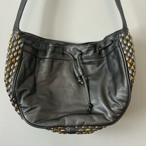 Greyish / Silver Genuine Leather ATALLA HANDBAG